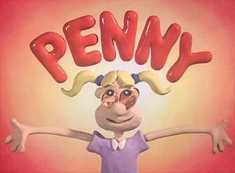 Pee-Wee's Playhouse Penny Cartoon title sculpted by Timothy Young