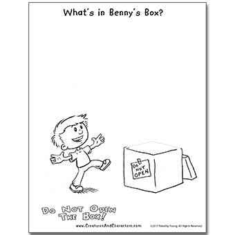 Box coloring page