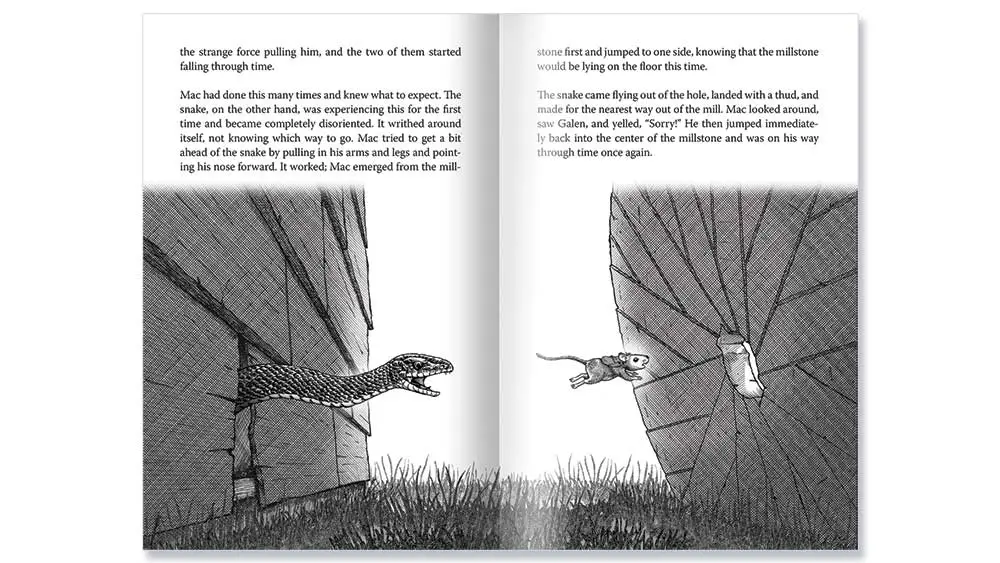 Mac and the Millstone of Time spread 4